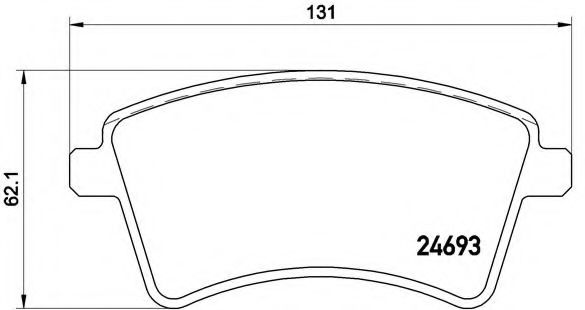 BREMBO P 68 044 Тормозные колодки для RENAULT KANGOO / GRAND KANGOO (Рено Кангу / гранд кангу) BREMBO P 68 044 Тормозные колодки для RENAULT KANGOO / GRAND KANGOO (Рено Кангу / гранд кангу)