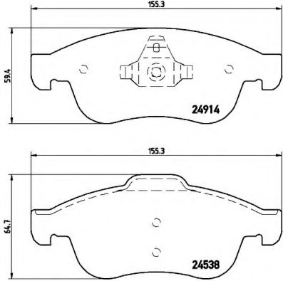 BREMBO P 68 050 Тормозные колодки для RENAULT GRAN III (Рено Гран 3) BREMBO P 68 050 Тормозные колодки для RENAULT GRAN III (Рено Гран 3)