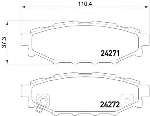 BREMBO P 78 020 Тормозные колодки для SUBARU LEGACY V (Субару Легаси 5)