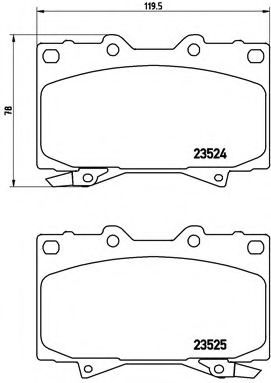 BREMBO P 83 048 Тормозные колодки для TOYOTA PRADO (Тойота/тоета Прадо) BREMBO P 83 048 Тормозные колодки для TOYOTA PRADO (Тойота/тоета Прадо)