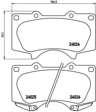 BREMBO P 83 066 Тормозные колодки для TOYOTA (FAW) PRADO (Тойота/тоета (фав) Прадо) BREMBO P 83 066 Тормозные колодки для TOYOTA (FAW) PRADO (Тойота/тоета (фав) Прадо)
