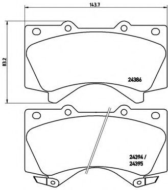 BREMBO P 83 107 Тормозные колодки для TOYOTA (FAW) LAND CRUISER 200 (Тойота/тоета (фав) Ленд крузер 200) BREMBO P 83 107 Тормозные колодки для TOYOTA (FAW) LAND CRUISER 200 (Тойота/тоета (фав) Ленд крузер 200)