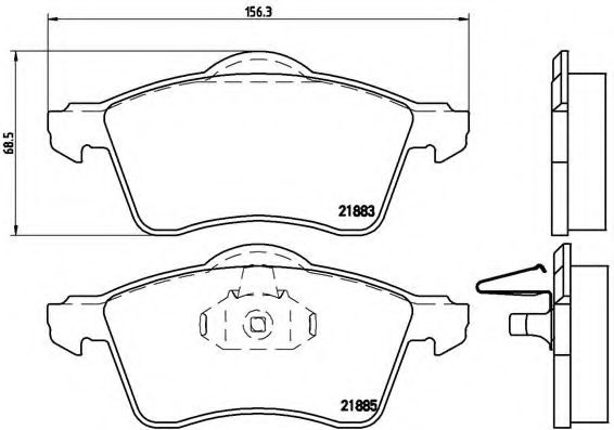 BREMBO P 85 047 Тормозные колодки для VOLKSWAGEN T4 CARAVELLE (Фольксваген Т4 cараvэллэ) BREMBO P 85 047 Тормозные колодки для VOLKSWAGEN T4 CARAVELLE (Фольксваген Т4 cараvэллэ)