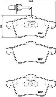 BREMBO P 85 049 Тормозные колодки для VOLKSWAGEN T4 CARAVELLE (Фольксваген Т4 cараvэллэ) BREMBO P 85 049 Тормозные колодки для VOLKSWAGEN T4 CARAVELLE (Фольксваген Т4 cараvэллэ)