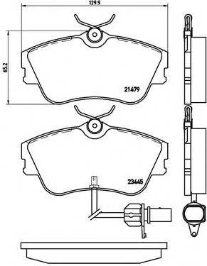 BREMBO P 85 050 Тормозные колодки для VOLKSWAGEN T4 CARAVELLE (Фольксваген Т4 cараvэллэ) BREMBO P 85 050 Тормозные колодки для VOLKSWAGEN T4 CARAVELLE (Фольксваген Т4 cараvэллэ)