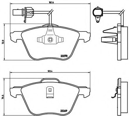 BREMBO P 85 061 Тормозные колодки для VOLKSWAGEN T4 CARAVELLE (Фольксваген Т4 cараvэллэ) BREMBO P 85 061 Тормозные колодки для VOLKSWAGEN T4 CARAVELLE (Фольксваген Т4 cараvэллэ)