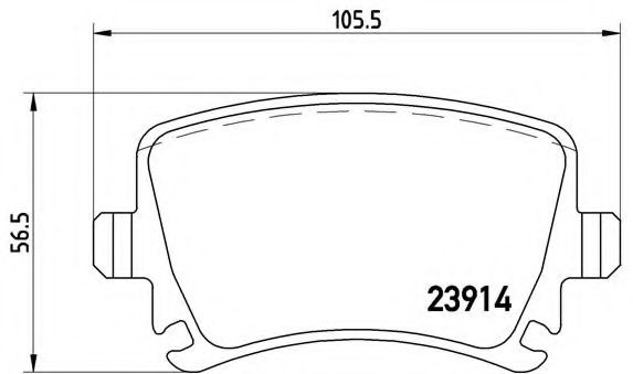BREMBO P 85 073 Тормозные колодки для AUDI TT (Ауди Тт) BREMBO P 85 073 Тормозные колодки для AUDI TT (Ауди Тт)