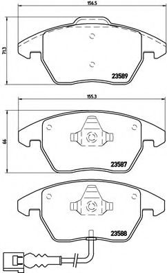 BREMBO P 85 075 Тормозные колодки для AUDI TT (Ауди Тт) BREMBO P 85 075 Тормозные колодки для AUDI TT (Ауди Тт)