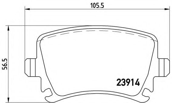 BREMBO P 85 095 Тормозные колодки для AUDI TT (Ауди Тт) BREMBO P 85 095 Тормозные колодки для AUDI TT (Ауди Тт)
