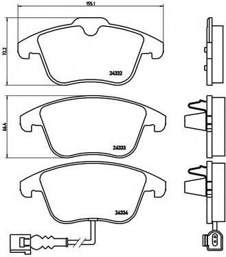 BREMBO P 85 112 Тормозные колодки для VOLKSWAGEN (Фольксваген) BREMBO P 85 112 Тормозные колодки для VOLKSWAGEN (Фольксваген)