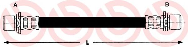 BREMBO T 16 017 Тормозной шланг для DAIHATSU CUORE V (Дайхатсу Cуорэ v) BREMBO T 16 017 Тормозной шланг для DAIHATSU CUORE V (Дайхатсу Cуорэ v)