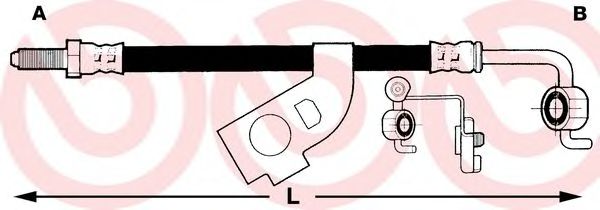 BREMBO T 23 010 Тормозной шланг для FIAT UNO (Фиат Уно) BREMBO T 23 010 Тормозной шланг для FIAT UNO (Фиат Уно)