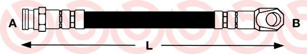 BREMBO T 23 023 Тормозной шланг для LANCIA (Лансиа/лянча) BREMBO T 23 023 Тормозной шланг для LANCIA (Лансиа/лянча)