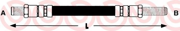 BREMBO T 23 066 Тормозной шланг для ALFA-ROMEO (Алфа-ромэо) BREMBO T 23 066 Тормозной шланг для ALFA-ROMEO (Алфа-ромэо)