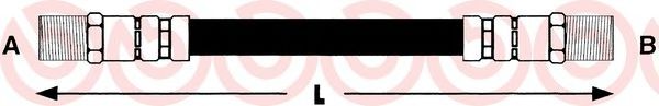 BREMBO T 23 121 Тормозной шланг для FIAT (Фиат) BREMBO T 23 121 Тормозной шланг для FIAT (Фиат)