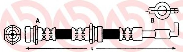 BREMBO T 49 047 Тормозной шланг для MAZDA EUNOS 30X (Мазда Эунос 30x) BREMBO T 49 047 Тормозной шланг для MAZDA EUNOS 30X (Мазда Эунос 30x)