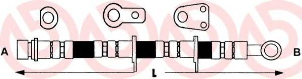 BREMBO T 52 023 Тормозной шланг для ROVER 45 (Ровер 45) BREMBO T 52 023 Тормозной шланг для ROVER 45 (Ровер 45)