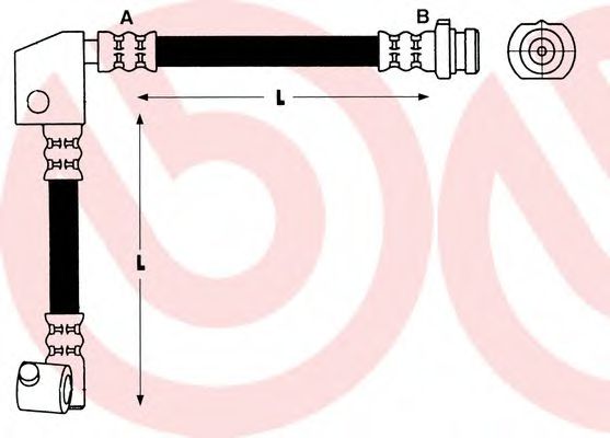 BREMBO T 56 039 Тормозной шланг для NISSAN PRIMERA (Ниссан Примера) BREMBO T 56 039 Тормозной шланг для NISSAN PRIMERA (Ниссан Примера)