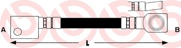 BREMBO T 59 004 Тормозной шланг для OPEL KADETT E COMBO (Опель Кадэтт э комбо)