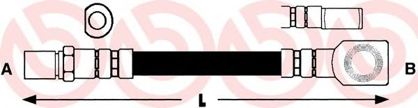 BREMBO T 59 035 Тормозной шланг для OPEL MANTA B CC (Опель Манта б cc) BREMBO T 59 035 Тормозной шланг для OPEL MANTA B CC (Опель Манта б cc)