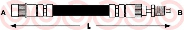 BREMBO T 61 017 Тормозной шланг для PEUGEOT 205 II (Пежо 205 2) BREMBO T 61 017 Тормозной шланг для PEUGEOT 205 II (Пежо 205 2)