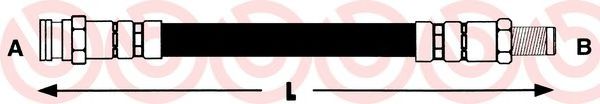 BREMBO T 61 055 Тормозной шланг для CITROËN JUMPER (CитроËн Жумпэр) BREMBO T 61 055 Тормозной шланг для CITROËN JUMPER (CитроËн Жумпэр)