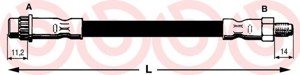 BREMBO T 68 028 Тормозной шланг для RENAULT LUTECIA II (Рено Лутэcиа 2) BREMBO T 68 028 Тормозной шланг для RENAULT LUTECIA II (Рено Лутэcиа 2)