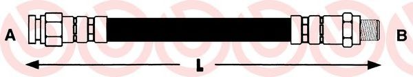 BREMBO T 68 067 Тормозной шланг для RENAULT LE CAR (Рено Лэ cар) BREMBO T 68 067 Тормозной шланг для RENAULT LE CAR (Рено Лэ cар)