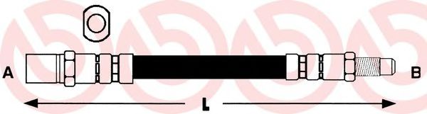 BREMBO T 85 007 Тормозной шланг для LADA SIGNET (Лада Сигнэт) BREMBO T 85 007 Тормозной шланг для LADA SIGNET (Лада Сигнэт)