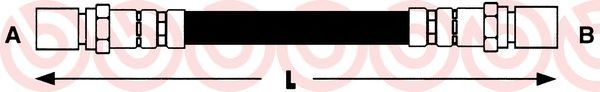 BREMBO T 85 096 Тормозной шланг для VOLKSWAGEN GOLF (Фольксваген Голф) BREMBO T 85 096 Тормозной шланг для VOLKSWAGEN GOLF (Фольксваген Голф)