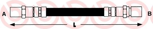 BREMBO T 85 105 Тормозной шланг для VOLKSWAGEN CARIBE I (Фольксваген Cарибэ и) BREMBO T 85 105 Тормозной шланг для VOLKSWAGEN CARIBE I (Фольксваген Cарибэ и)