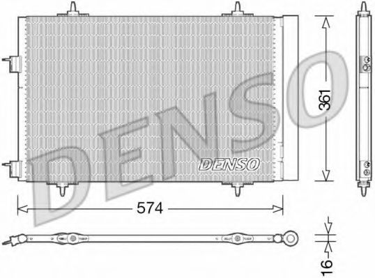 DENSO DCN21020 Конденсатор, кондиционер для PEUGEOT (Пежо) DENSO DCN21020 Конденсатор, кондиционер для PEUGEOT (Пежо)