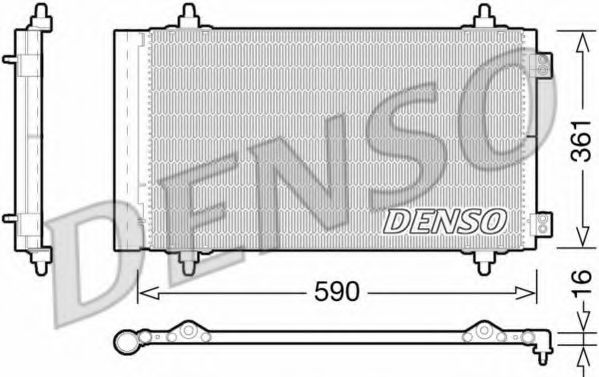 DENSO DCN21018 Конденсатор, кондиционер для PEUGEOT (Пежо) DENSO DCN21018 Конденсатор, кондиционер для PEUGEOT (Пежо)