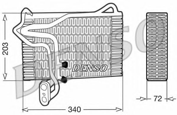 DENSO DEV02001 Испаритель, кондиционер для AUDI 80 (Ауди 80) DENSO DEV02001 Испаритель, кондиционер для AUDI 80 (Ауди 80)