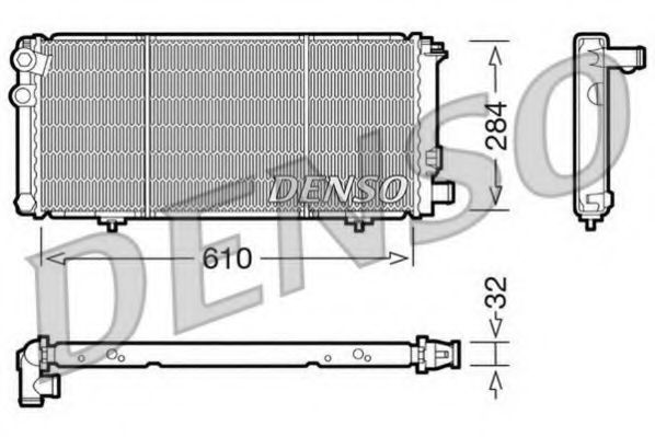 DENSO DRM21010 Радиатор, охлаждение двигателя для PEUGEOT (Пежо) DENSO DRM21010 Радиатор, охлаждение двигателя для PEUGEOT (Пежо)