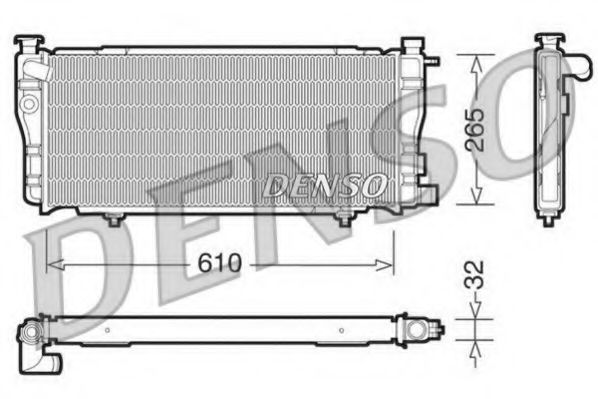 DENSO DRM21012 Радиатор, охлаждение двигателя для PEUGEOT 205 II (Пежо 205 2) DENSO DRM21012 Радиатор, охлаждение двигателя для PEUGEOT 205 II (Пежо 205 2)