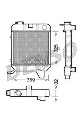 DENSO DRM21040 Радиатор, охлаждение двигателя для PEUGEOT (Пежо) DENSO DRM21040 Радиатор, охлаждение двигателя для PEUGEOT (Пежо)