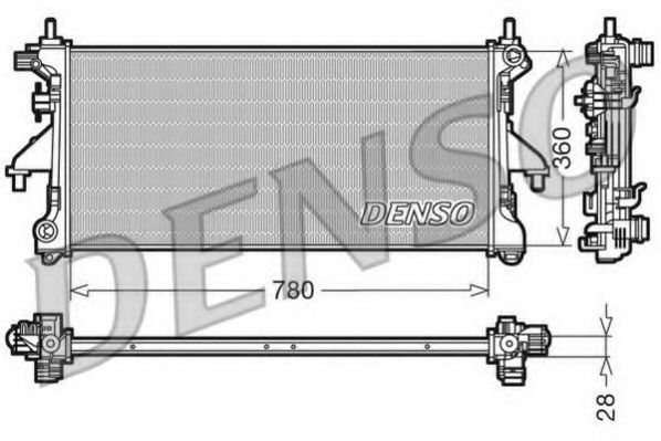 DENSO DRM21101 Радиатор, охлаждение двигателя для PEUGEOT (Пежо) DENSO DRM21101 Радиатор, охлаждение двигателя для PEUGEOT (Пежо)