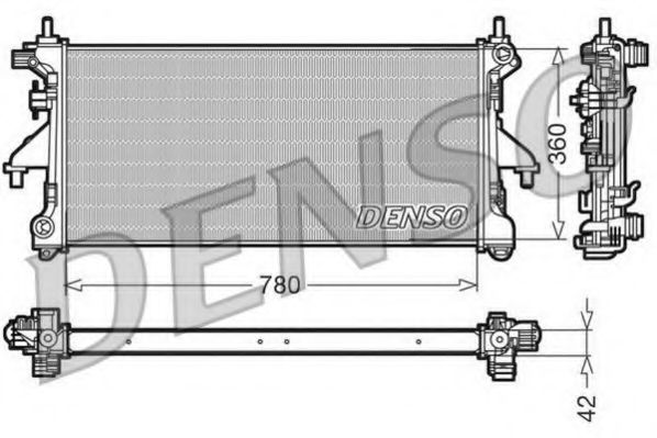 DENSO DRM21102 Радиатор, охлаждение двигателя для PEUGEOT (Пежо) DENSO DRM21102 Радиатор, охлаждение двигателя для PEUGEOT (Пежо)