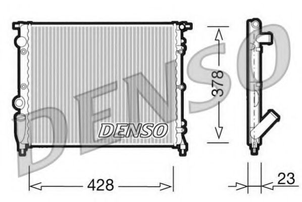 DENSO DRM23001 Радиатор, охлаждение двигателя для RENAULT CLIO I (Рено Cлио и) DENSO DRM23001 Радиатор, охлаждение двигателя для RENAULT CLIO I (Рено Cлио и)