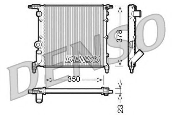 DENSO DRM23005 Радиатор, охлаждение двигателя для RENAULT CLIO I (Рено Cлио и) DENSO DRM23005 Радиатор, охлаждение двигателя для RENAULT CLIO I (Рено Cлио и)
