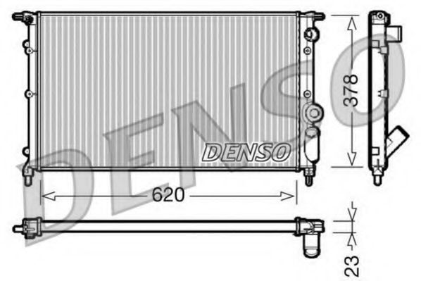 DENSO DRM23022 Радиатор, охлаждение двигателя для RENAULT ESPACE (Рено Эспаcэ) DENSO DRM23022 Радиатор, охлаждение двигателя для RENAULT ESPACE (Рено Эспаcэ)