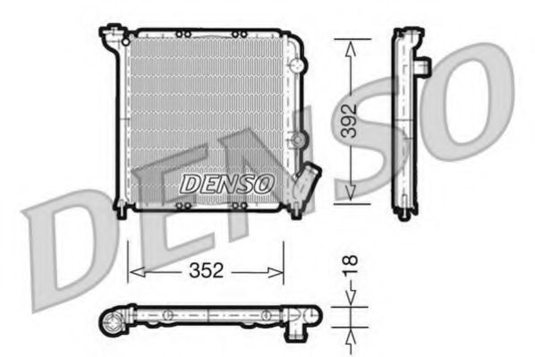 DENSO DRM23026 Радиатор, охлаждение двигателя для RENAULT 9 (Рено 9) DENSO DRM23026 Радиатор, охлаждение двигателя для RENAULT 9 (Рено 9)