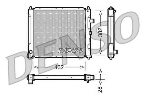 DENSO DRM24013 Радиатор, охлаждение двигателя для ROVER 400 (Ровер 400) DENSO DRM24013 Радиатор, охлаждение двигателя для ROVER 400 (Ровер 400)