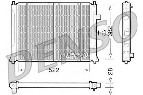 DENSO DRM24014 Радиатор, охлаждение двигателя для ROVER 400 (Ровер 400) DENSO DRM24014 Радиатор, охлаждение двигателя для ROVER 400 (Ровер 400)