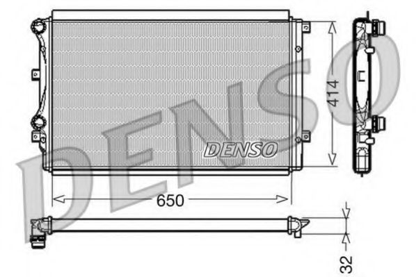 DENSO DRM32015 Радиатор, охлаждение двигателя для VOLKSWAGEN GOLF VI (Фольксваген Гольф 6) DENSO DRM32015 Радиатор, охлаждение двигателя для VOLKSWAGEN GOLF VI (Фольксваген Гольф 6)