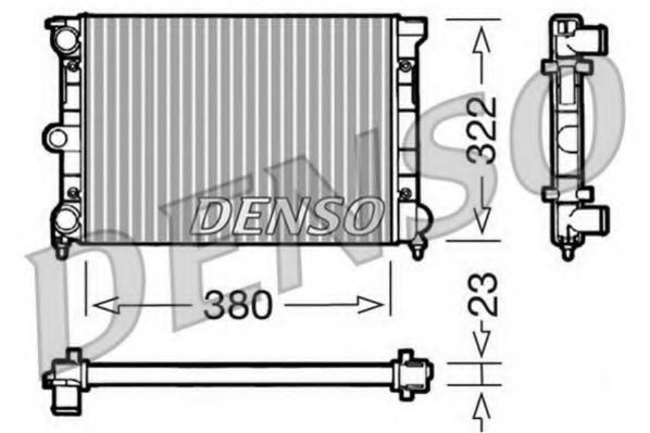 DENSO DRM32032 Радиатор, охлаждение двигателя для VOLKSWAGEN QUANTUM (Фольксваген Qуантум) DENSO DRM32032 Радиатор, охлаждение двигателя для VOLKSWAGEN QUANTUM (Фольксваген Qуантум)