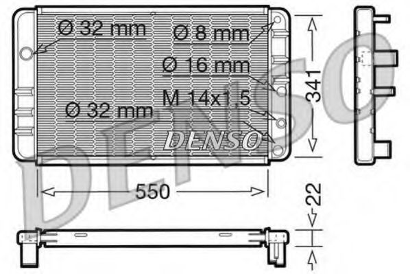 DENSO DRM33013 Радиатор, охлаждение двигателя для VOLVO (Вольво) DENSO DRM33013 Радиатор, охлаждение двигателя для VOLVO (Вольво)