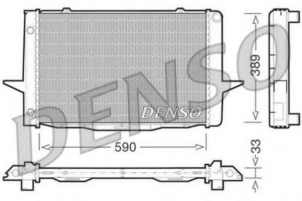 DENSO DRM33041 Радиатор, охлаждение двигателя для VOLVO 850 (Вольво 850) DENSO DRM33041 Радиатор, охлаждение двигателя для VOLVO 850 (Вольво 850)