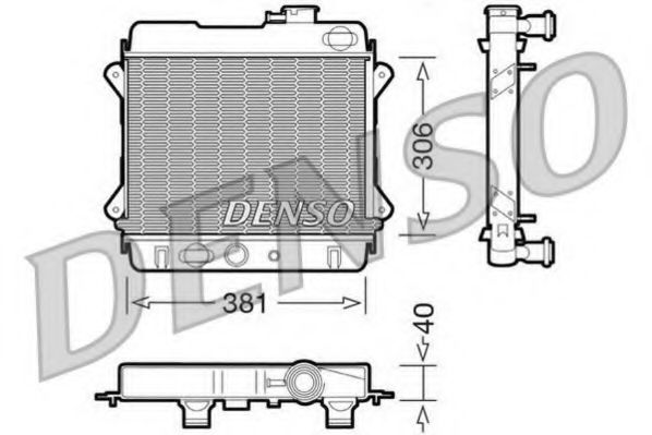 DENSO DRM34001 Радиатор, охлаждение двигателя 